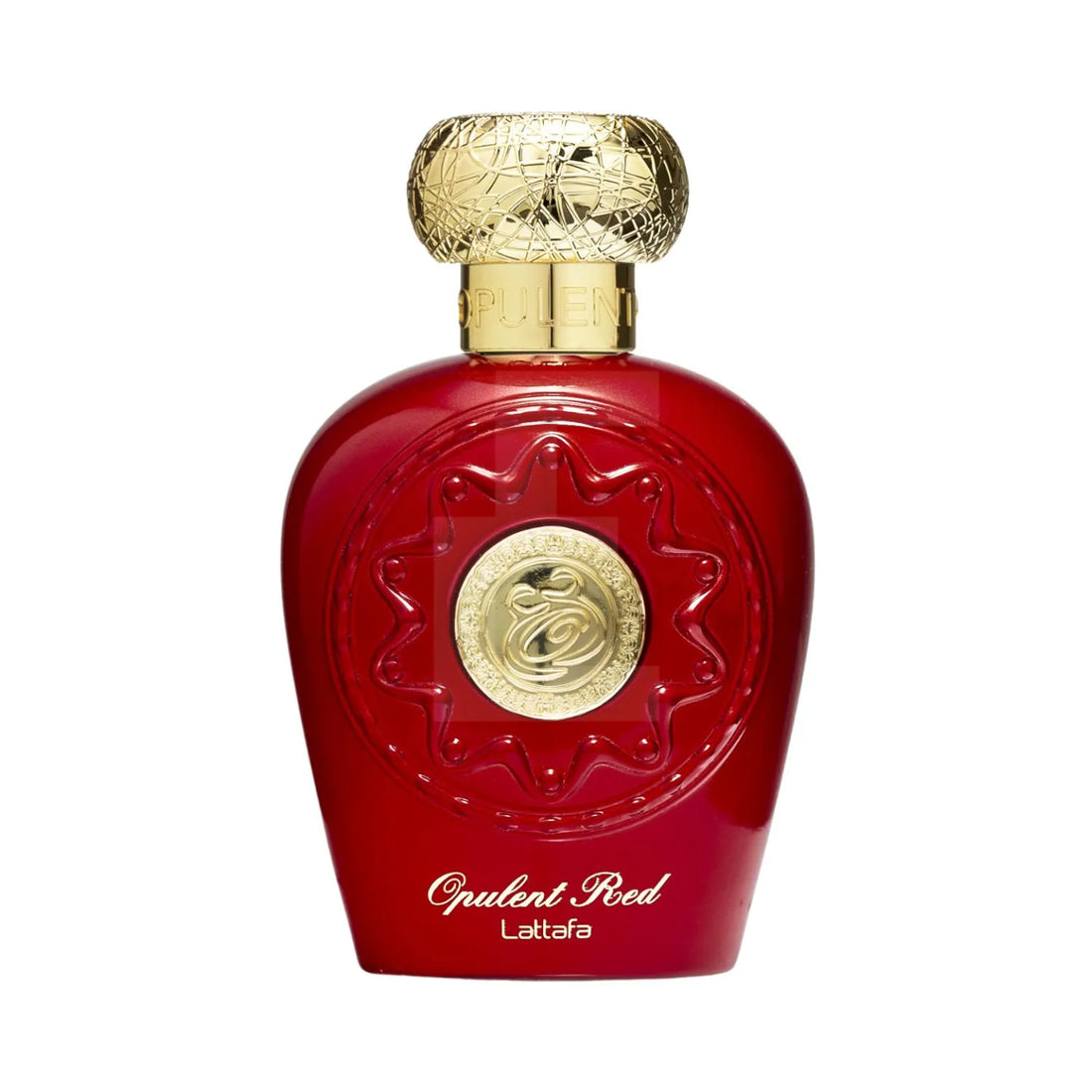 Opulent Red Perfume Bottle